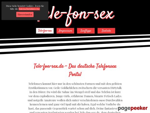 Details : Tele-fon-sex.de - Das deutsche Telefonsex Portal